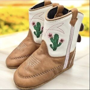 Lil Boot Barn Infant Girls Cactus Poppet Cowgirl Boots Size 4